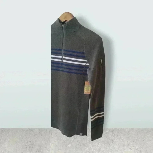 Title nine Super Power 1/4 Zip Sweater - Stripe Sz XS - Picture 2 of 5